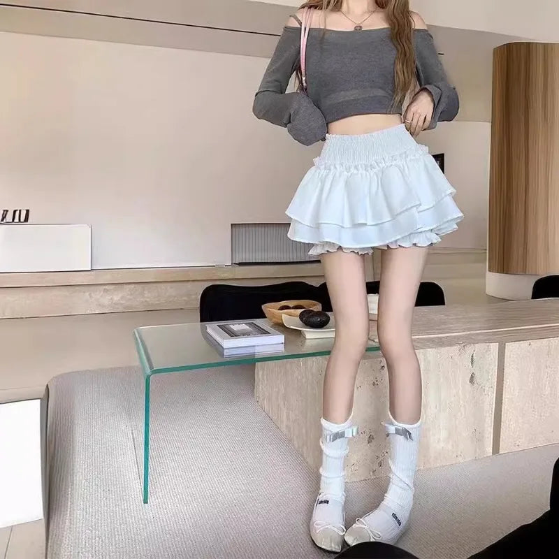 Ballet Ruffle Mini Skirt